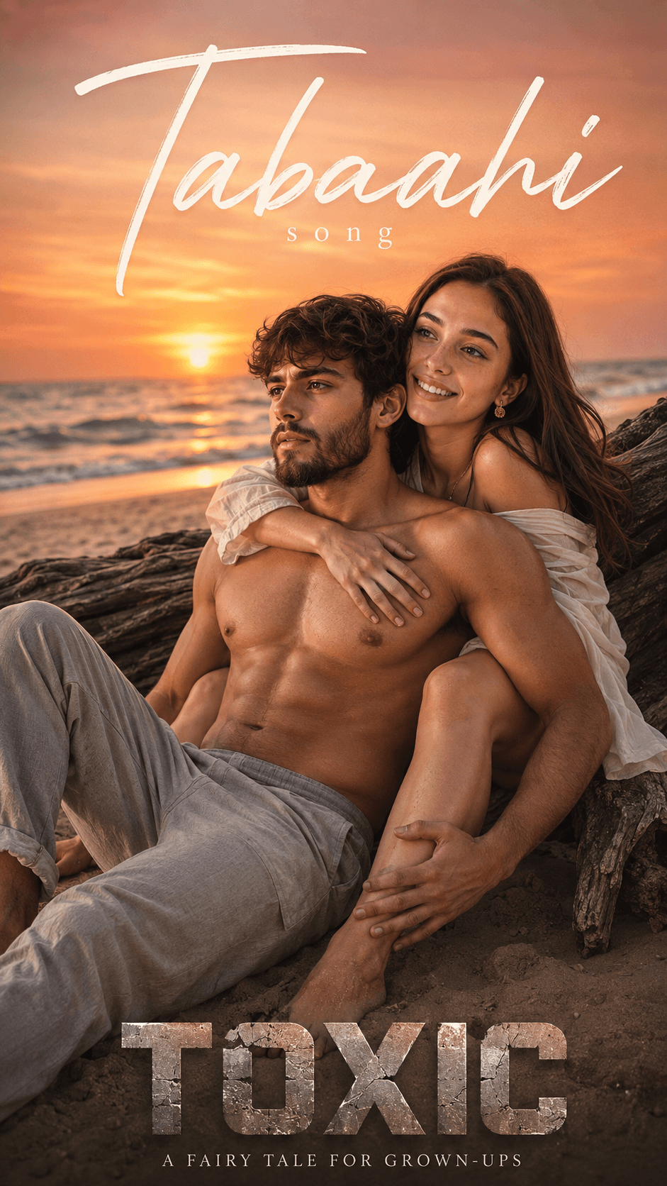 Tabaahi Romantic Couple Beach AI Prompt preview 1