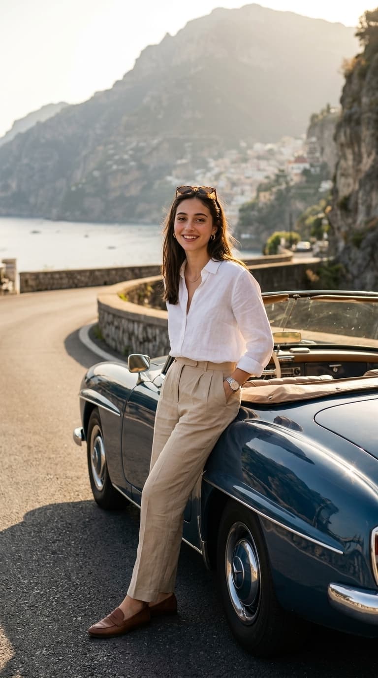 Luxury Old Money Editorial Portrait Prompt | Ultra Realistic European Coastal Fashion Photoshoot