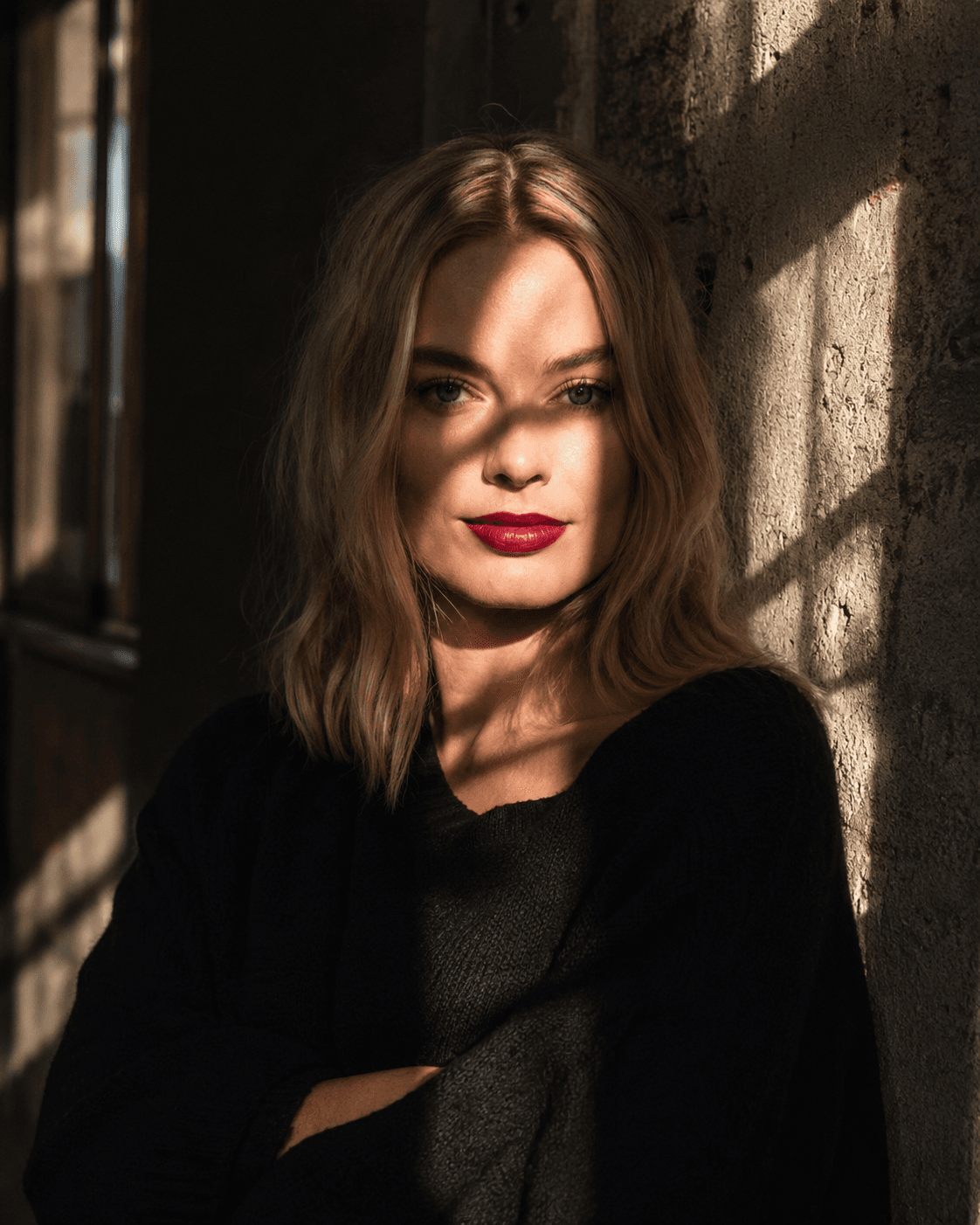 Luxury Cinematic Chiaroscuro Portrait Prompt | Golden Hour Editorial AI Photo