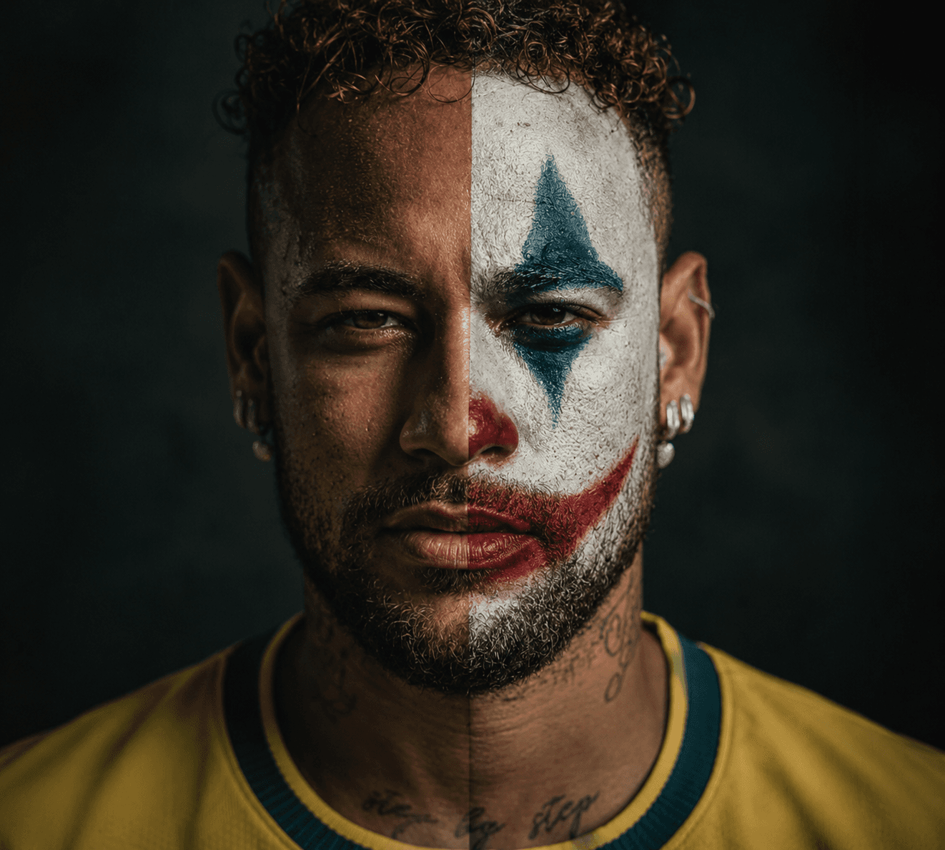 Cinematic Joker Split Face Portrait Prompt | Hyper-Realistic AI Photo Transformation | Dual Personality Character Study