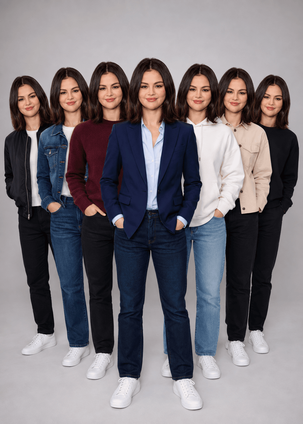 Ultra Realistic 7 Clone Fashion Portrait Prompt | Multi Outfit Studio Photo AI Prompt (8K)