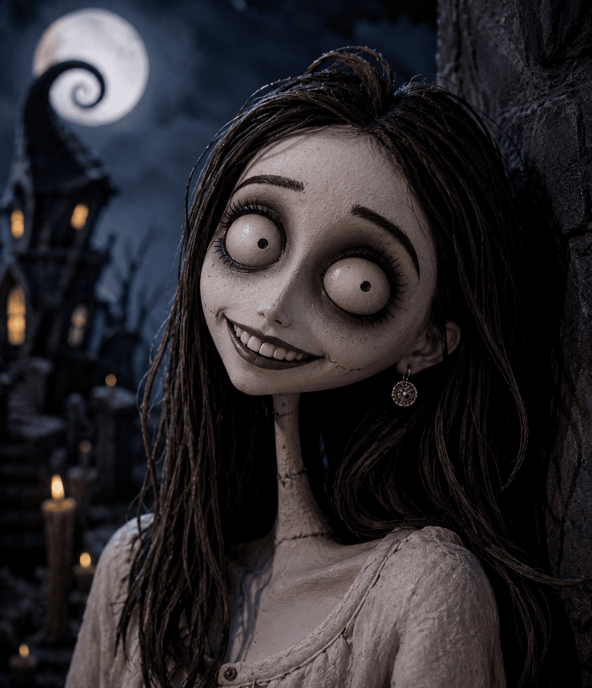 Tim Burton Inspired Stop Motion AI Photo Prompt | Gothic Style preview 3