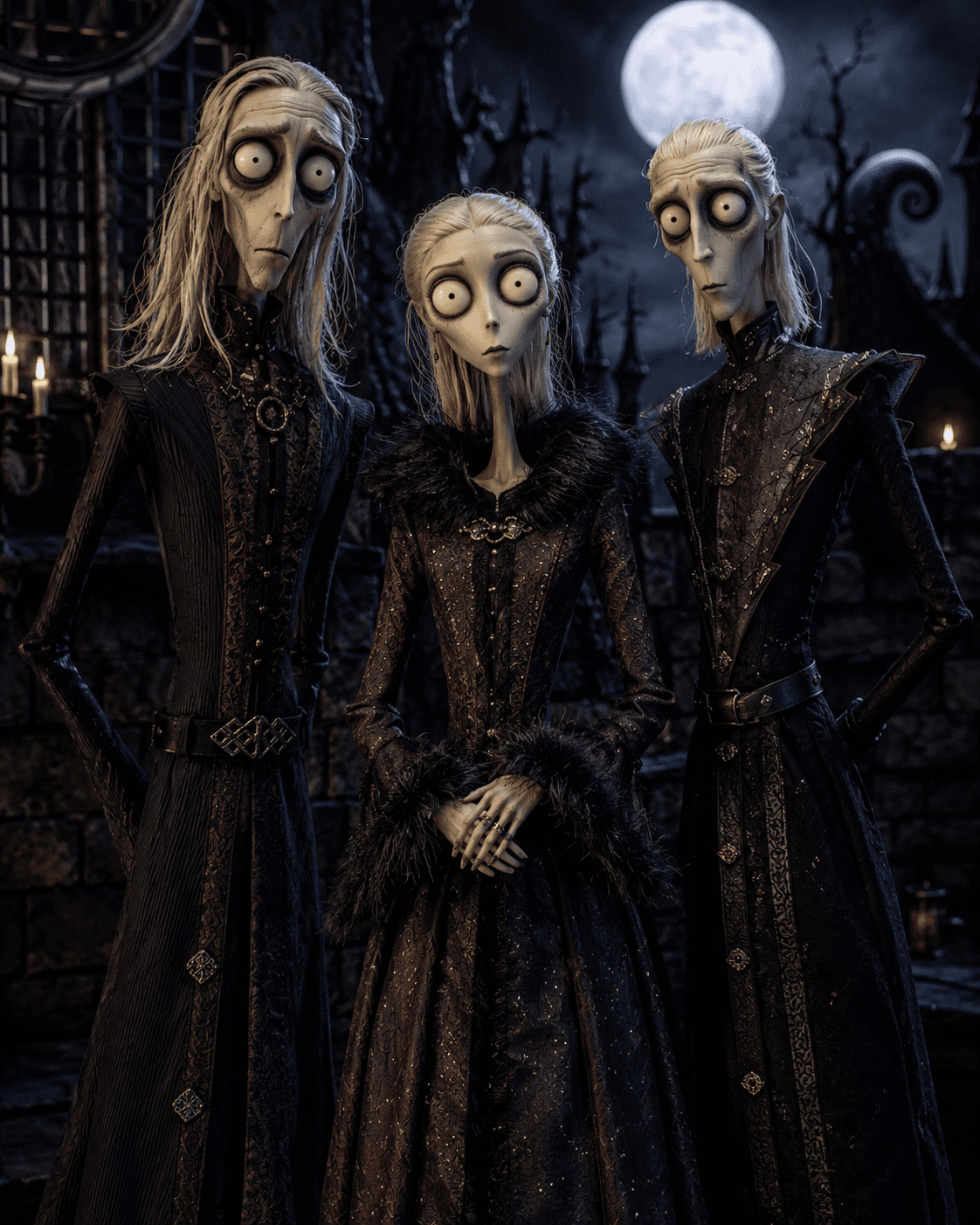 Tim Burton Inspired Stop Motion AI Photo Prompt | Gothic Style preview 2