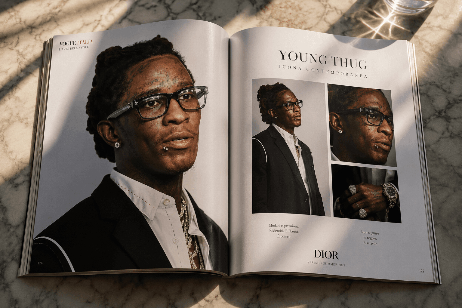 Luxury Fashion Magazine Mockup AI Prompt | Vogue Editorial preview 2