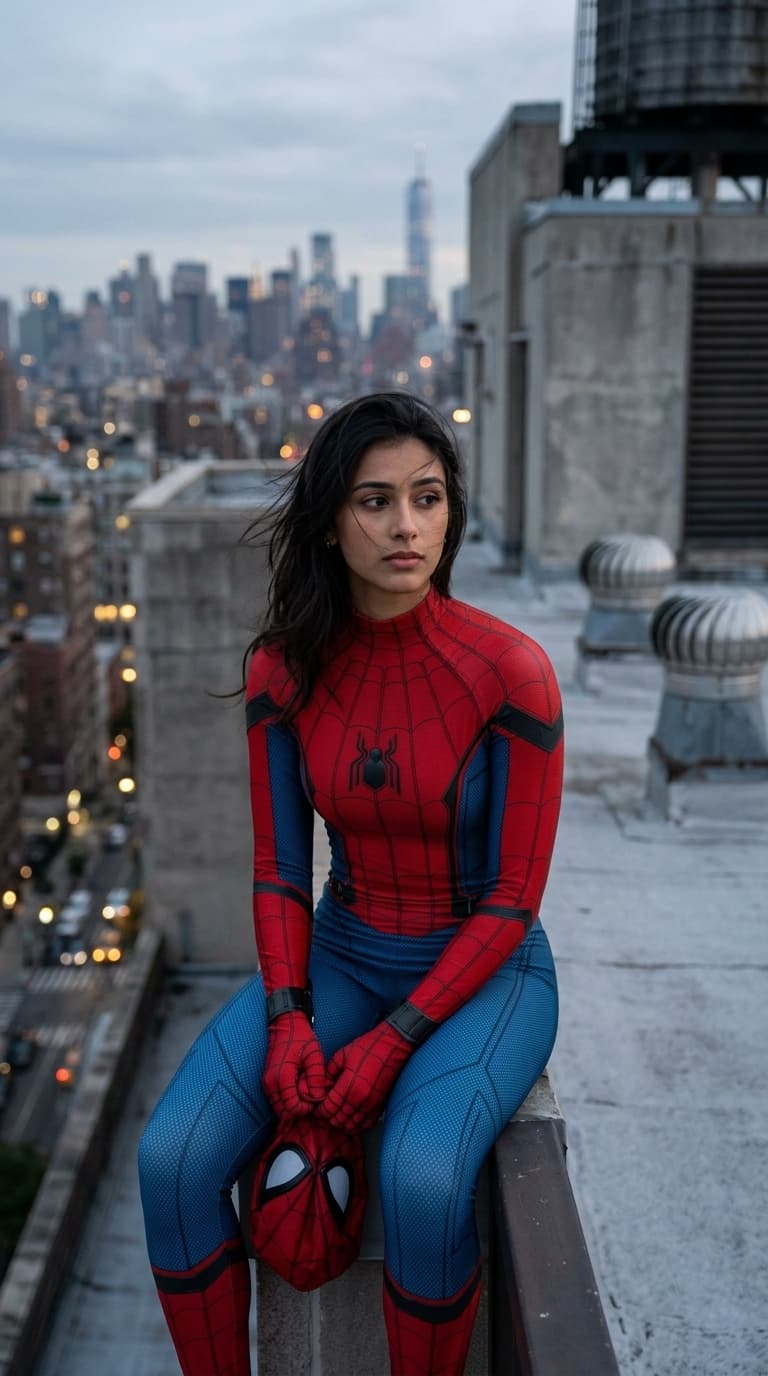 Photorealistic Spider Superhero AI Prompt | Cinematic Portrait preview 1