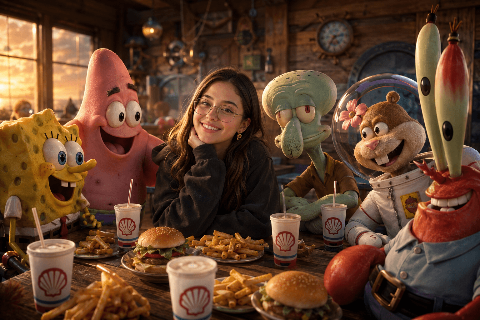 Krusty Krab Cinematic AI Image Prompt | Pixar Style 3D Scene preview 3