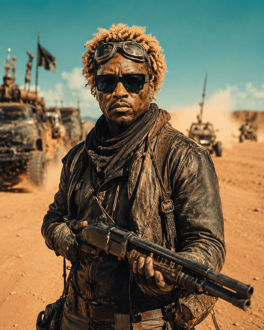 Photorealistic Wasteland Survivor AI Prompt | Cinematic 35mm preview 2