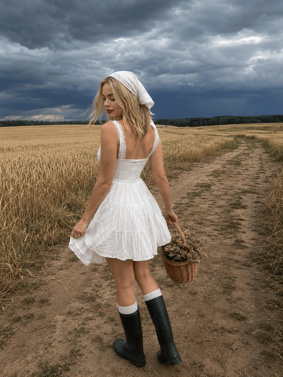 Ultra Realistic Countryside AI Photo Prompt | Full Body Fashion preview 3