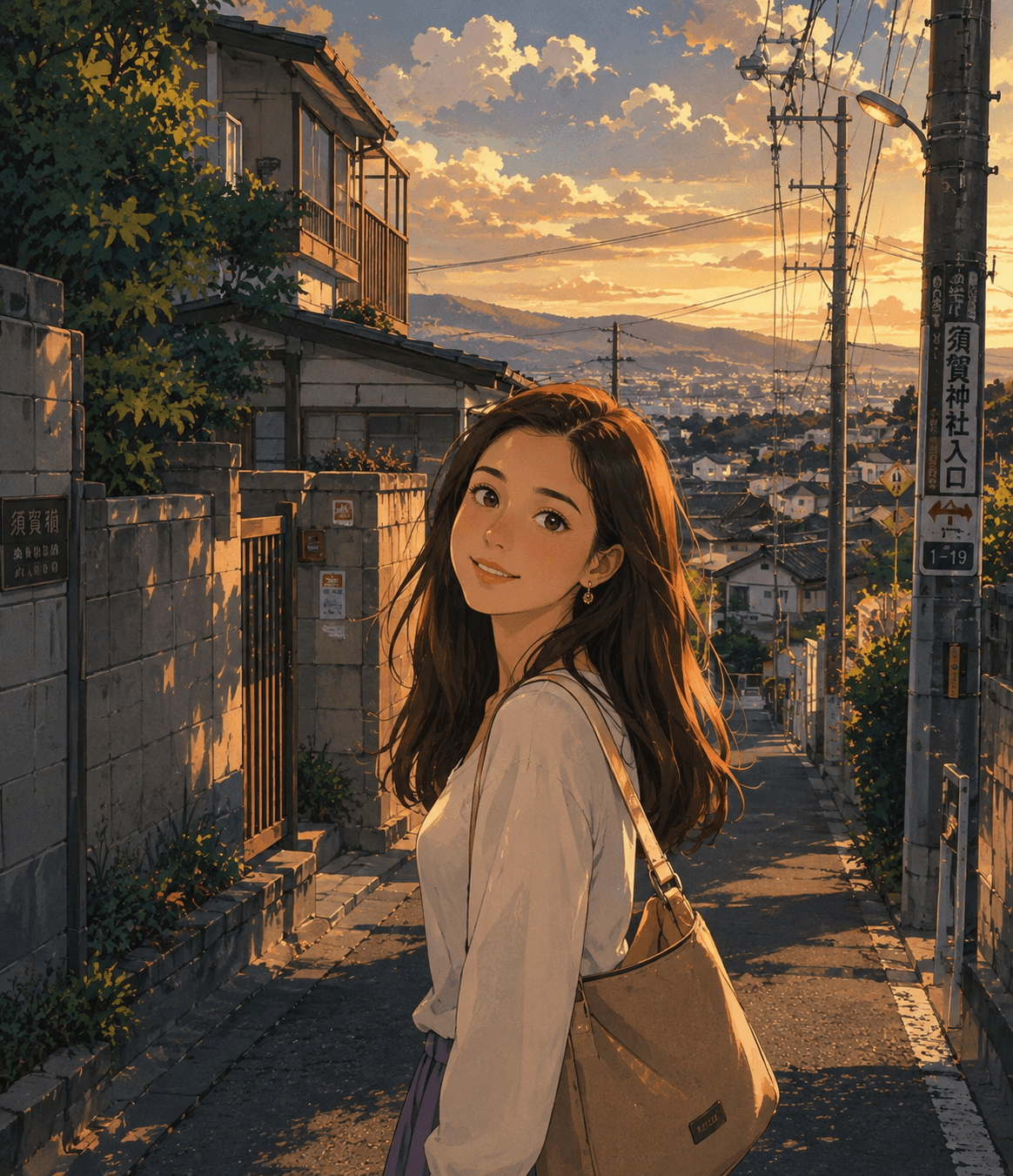 1980s–1990s Japanese Anime Cinematic Illustration Prompt | Studio Ghibli & Makoto Shinkai Style AI Art