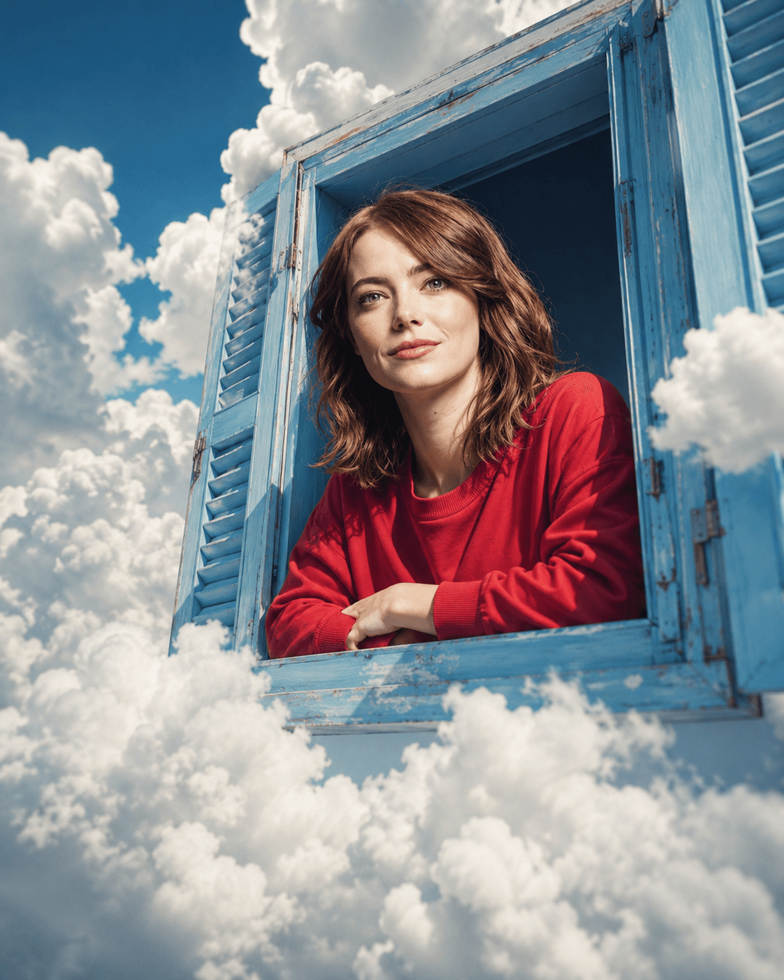 Surreal Window in the Clouds Portrait Prompt | Ultra Realistic AI Photo Prompt (4K)