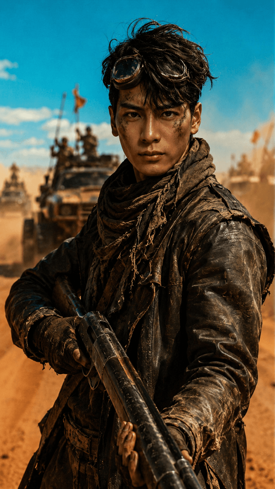 Photorealistic Wasteland Survivor AI Prompt | Cinematic 35mm preview 4