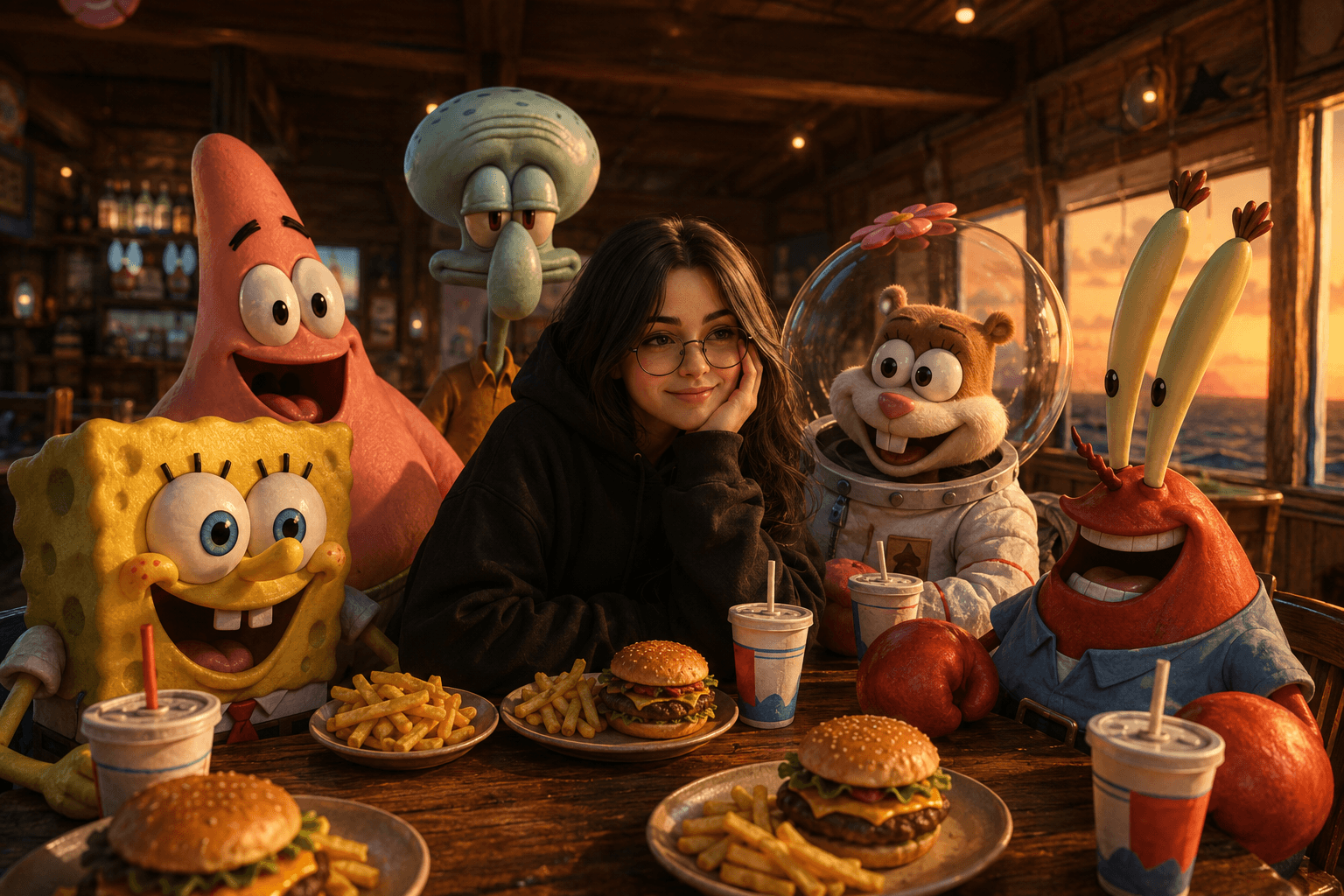 Krusty Krab Cinematic AI Image Prompt | Pixar Style 3D Scene preview 4