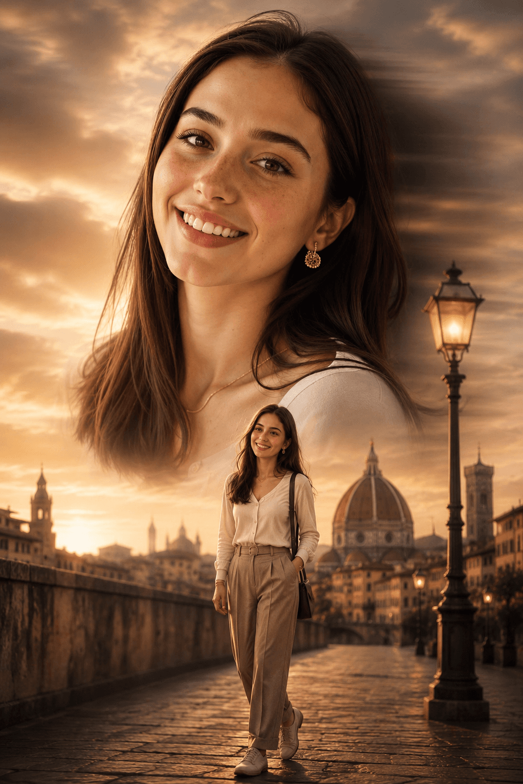 Cinematic Double Exposure Portrait Prompt | AI Photo Editing Prompt with Identity Preservation | Luxury Editorial Movie Poster Style