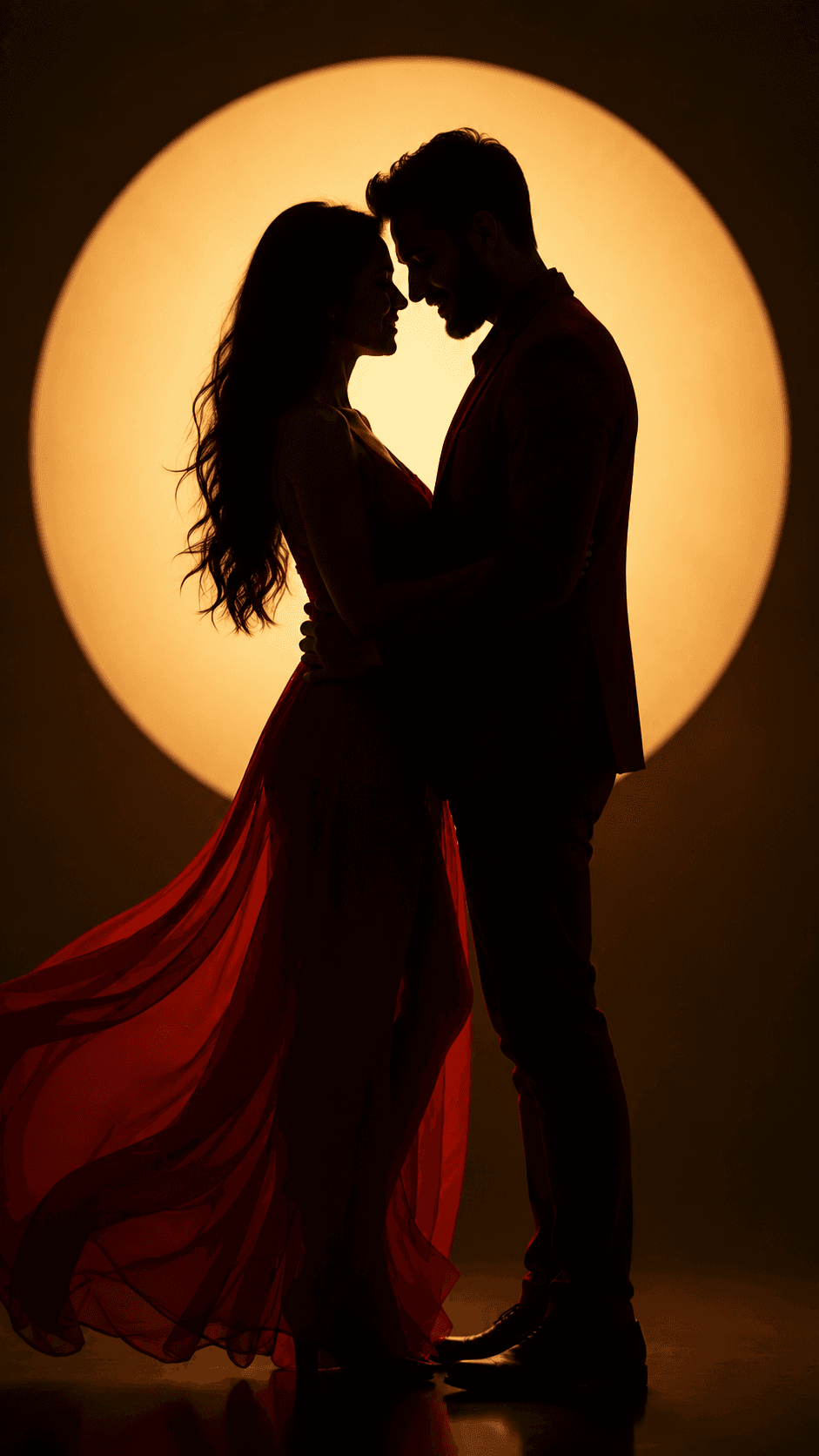 Romantic Couple Silhouette AI Art Prompt | Cinematic preview 4